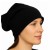 Czapka damska Beanie włoska cienka smerfetka jednolita czarna