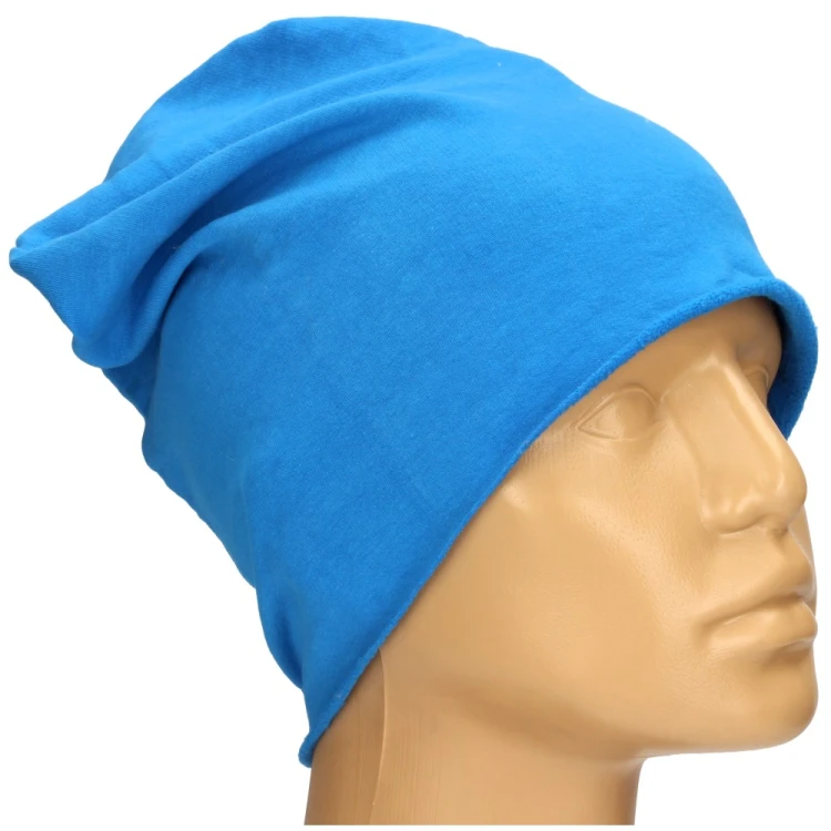 Czapka damska Beanie włoska cienka smerfetka jednolita turkusowa