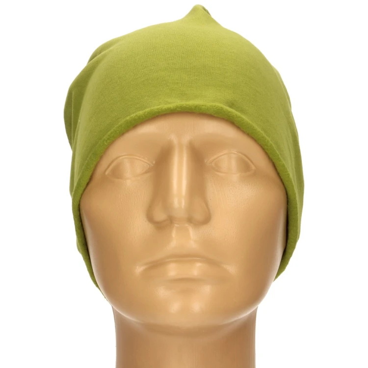 Czapka damska Beanie włoska cienka smerfetka jednolita zielona