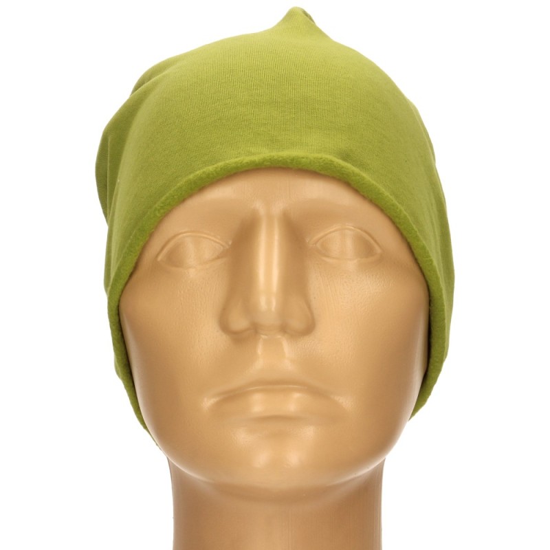 Czapka damska Beanie włoska cienka smerfetka jednolita zielona