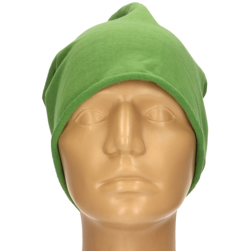 Czapka damska Beanie włoska cienka smerfetka jednolita zielona