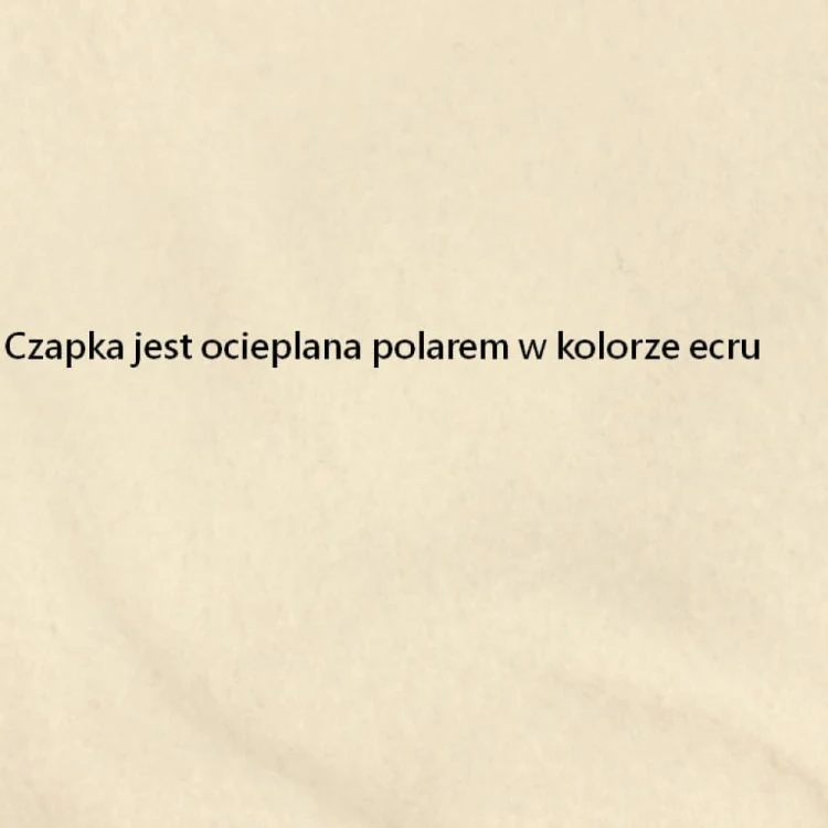 Czapka damska zimowa z pomponem polska produkcja beżowa ocieplana polarem