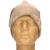 Czapka damska Beanie włoska cienka smerfetka ciemnobeżowa w kwiaty