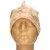 Czapka damska Beanie włoska cienka smerfetka beżowa w kwiaty