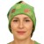 Czapka damska Beanie włoska cienka smerfetka zielona w kolorowe kwiaty