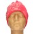 Czapka damska Beanie włoska cienka smerfetka różowa w kwiaty
