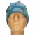 Czapka damska Beanie włoska cienka smerfetka morska w kolorowe kwiaty