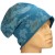 Czapka damska Beanie włoska cienka smerfetka morska w kwiaty
