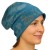 Czapka damska Beanie włoska cienka smerfetka morska w kwiaty