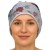 Czapka damska Beanie włoska cienka smerfetka niebieska kwiatowa