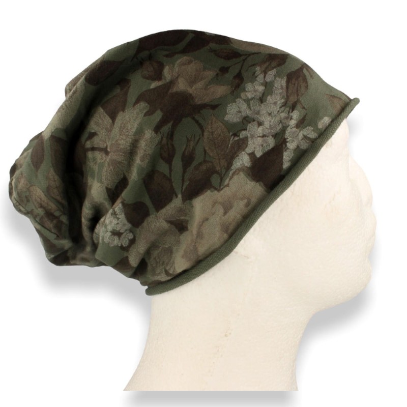 Czapka damska Beanie włoska cienka smerfetka bawełna zielona