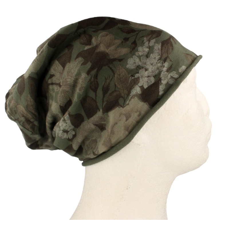 Czapka damska Beanie włoska cienka smerfetka bawełna zielona