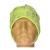 Czapka damska Beanie włoska cienka smerfetka jasnozielona w kwiaty