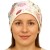 Czapka damska Beanie włoska cienka smerfetka biała w kolorowe kwiaty