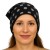 Czapka damska Beanie włoska cienka smerfetka czarna w grochy
