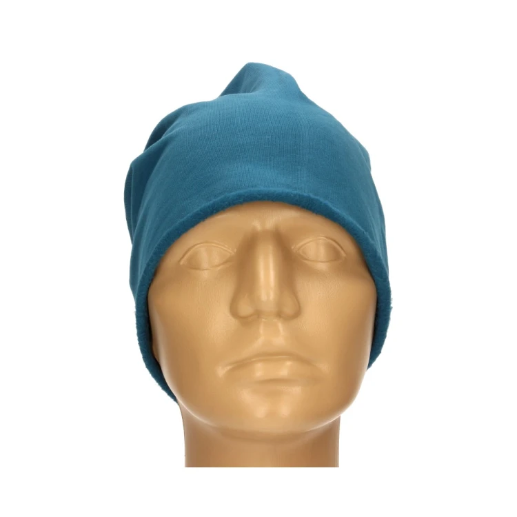 Czapka damska Beanie włoska cienka smerfetka jednolita morska