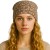Czapka damska Beanie włoska cienka smerfetka beżowa w kwiatuszki