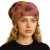 Czapka damska Beanie włoska cienka smerfetka musztardowa w kwiaty