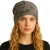 Czapka damska Beanie włoska cienka smerfetka bawełna szara z napisami