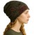 Czapka damska Beanie włoska cienka smerfetka bawełna zielony kwiaty