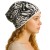 Czapka damska Beanie włoska cienka smerfetka bawełna biało-czarna