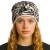 Czapka damska Beanie włoska cienka smerfetka bawełna biało-czarna
