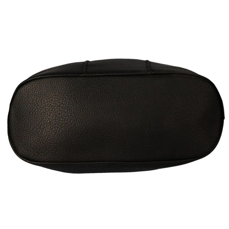 Torebka Damska typu shopper z przeszyciami czarna