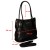 Torebka Damska typu shopper z przeszyciami czarna