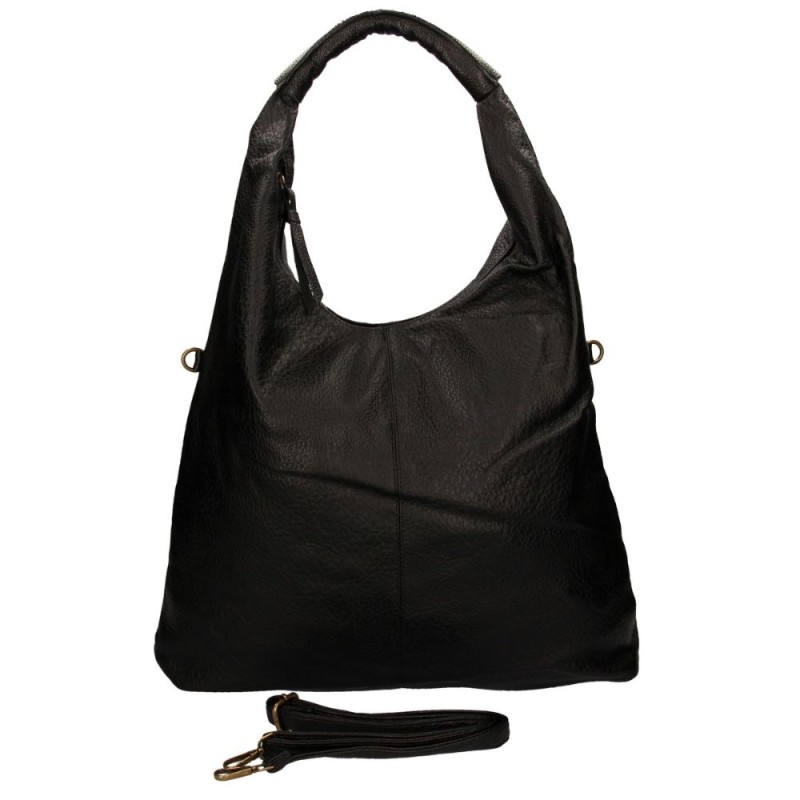 Torebka damska czarna typu hobo