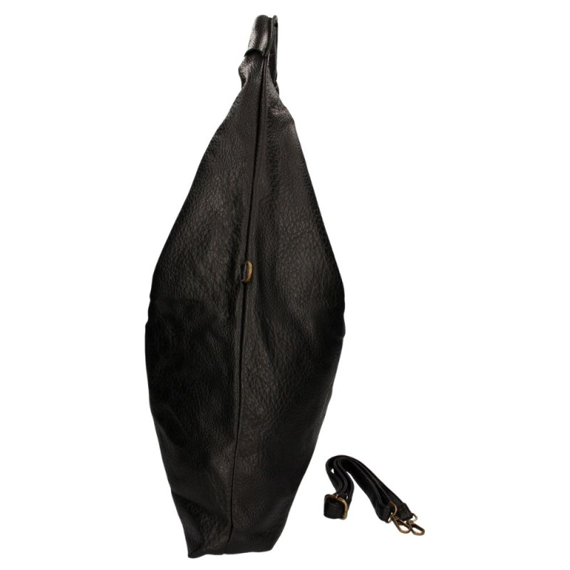 Torebka damska czarna typu hobo