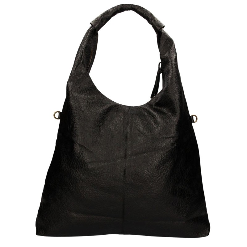Torebka damska czarna typu hobo