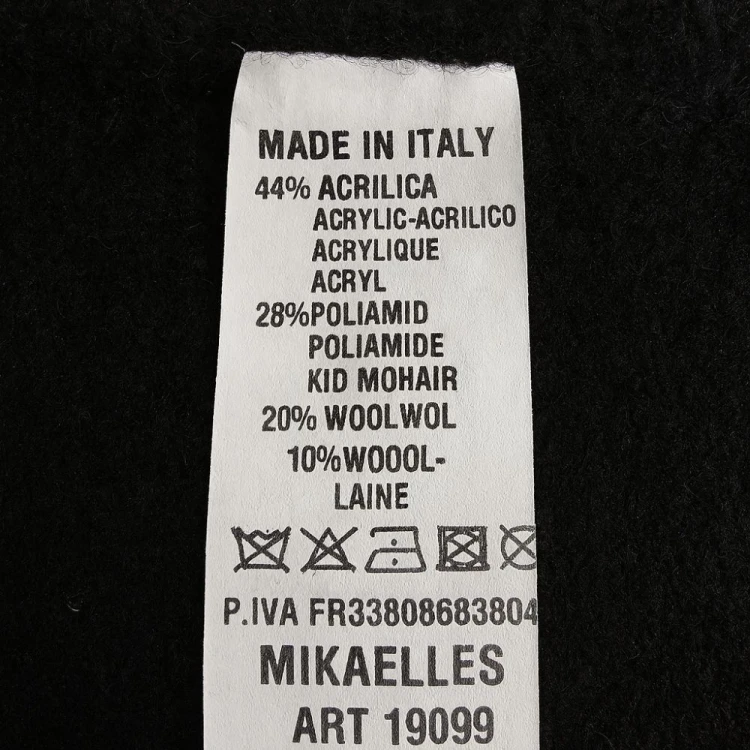 Sweter Damski Kardigan z Guzikami Włoski Czarny