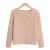 Sweter Damski Ażurowy Włoski Pudrowo Różowy M/L