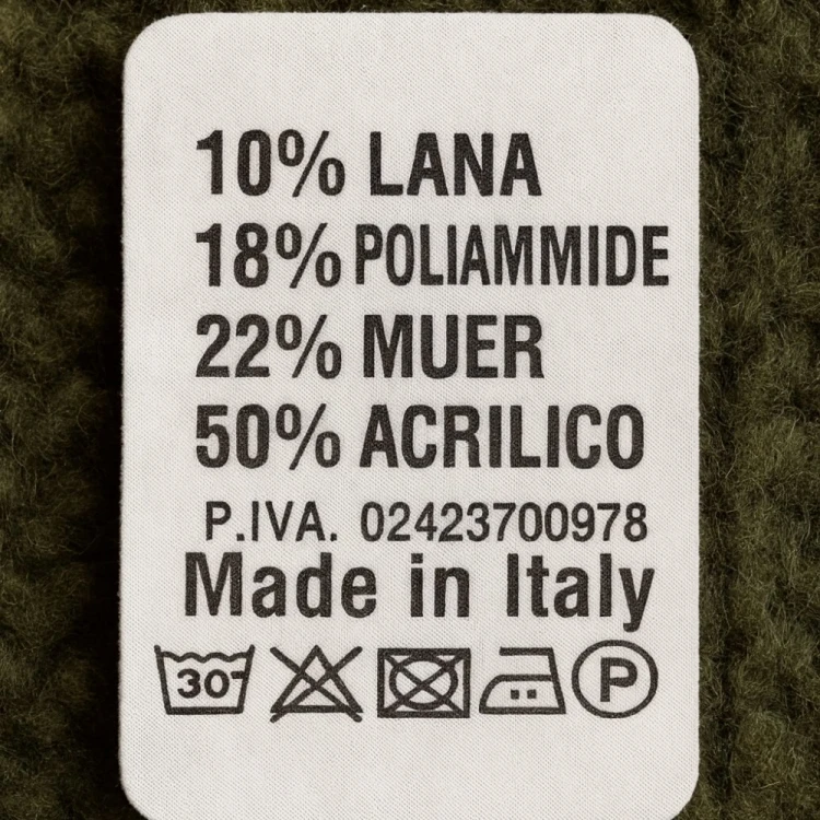 Sweter Damski z Luźnym Splotem Włoski Khaki