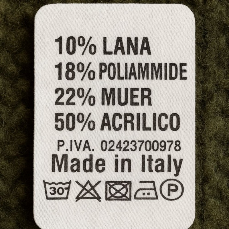 Sweter Damski z Luźnym Splotem Włoski Khaki