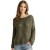 Sweter Damski z Luźnym Splotem Włoski Khaki