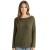 Sweter Damski z Luźnym Splotem Włoski Khaki