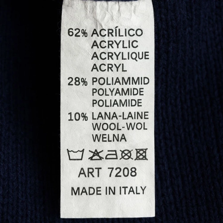 Sweter Damski z Bufkami Włoski Granatowy