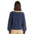 Sweter Damski Elegancki Włoski Niebieski