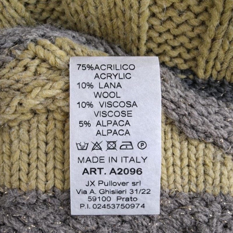 Sweter Damski Włoski w Paski Oversize Kolorowy One Size