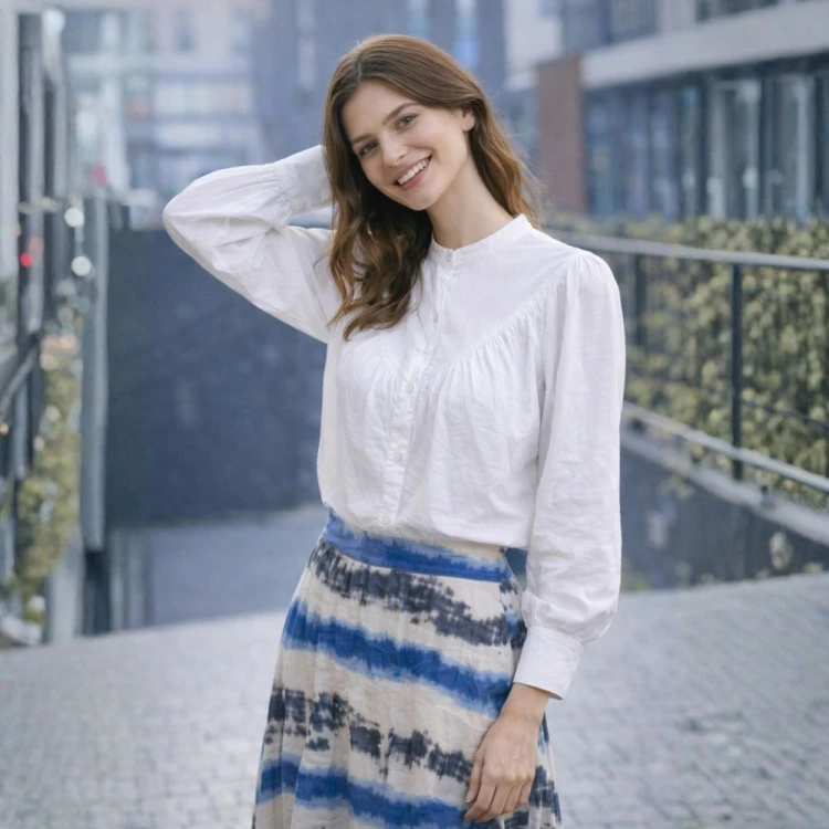 Koszula Bluzka Damska Elegancka Włoska Biała