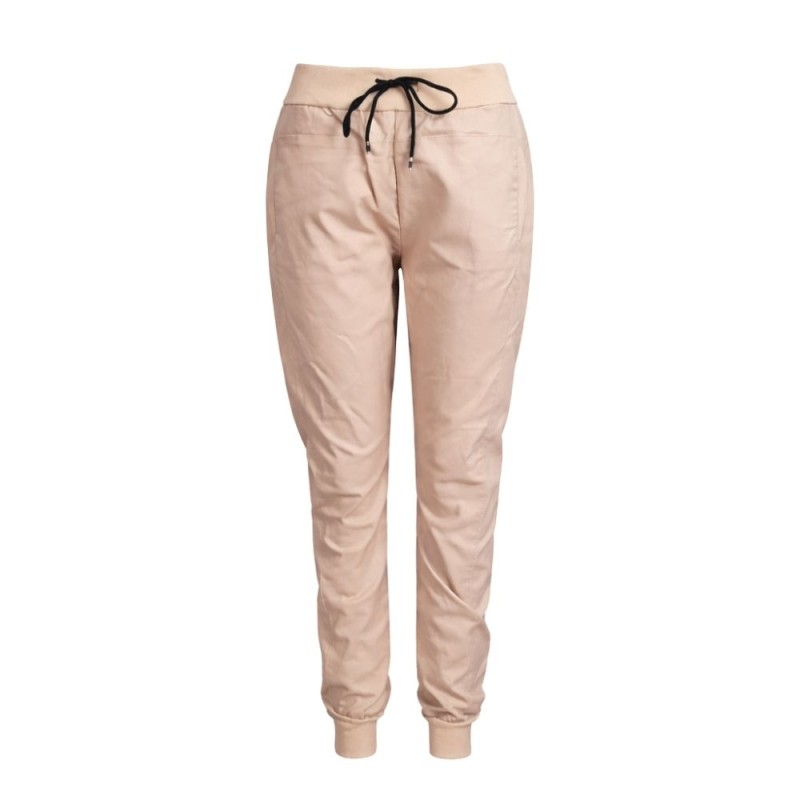 Spodnie Damskie z Eko-skóry Włoskie Beżowe