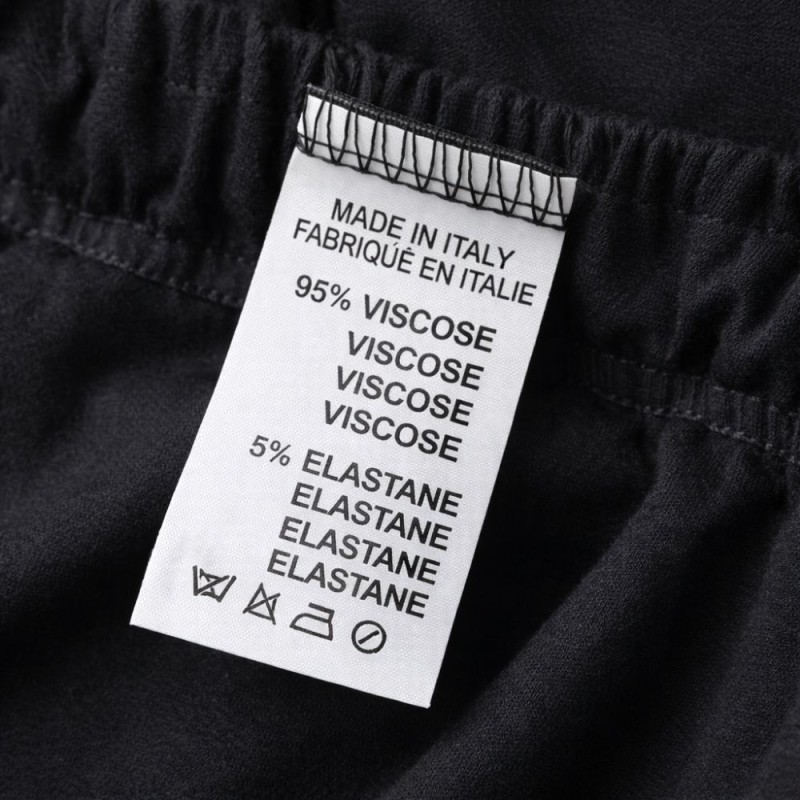 Spodnie Damskie z Przeszyciami Włoskie Czarne