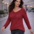 Sweter damski OVERSIZE wełna alpaka BORDOWY luźny włoski UNI