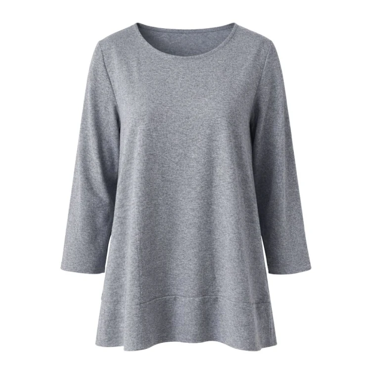 Bluzka damska casual luźny fason Włoska szara one size