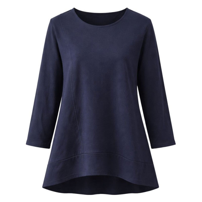 Bluzka damska casual luźny fason Włoska granatowa one size