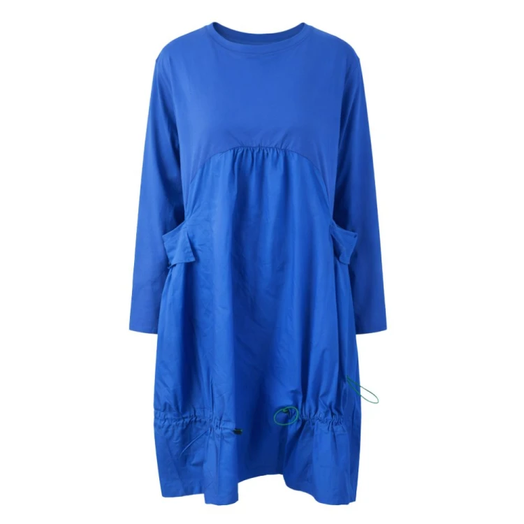 Sukienka damska regulowana Oversize midi niebieska S/M
