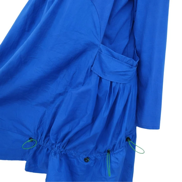 Sukienka damska regulowana Oversize midi niebieska S/M