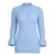 Sweter oversize z dzianiny prążkowanej – baby blue