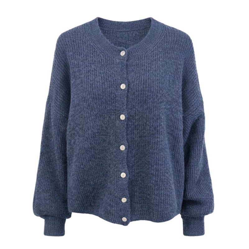 Sweter damski kardigan MOHER Made in Italy granatowy S/M